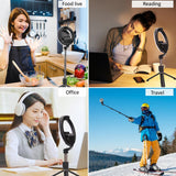 4-in-1 Wireless Selfie Stick Tripod with Ring Light